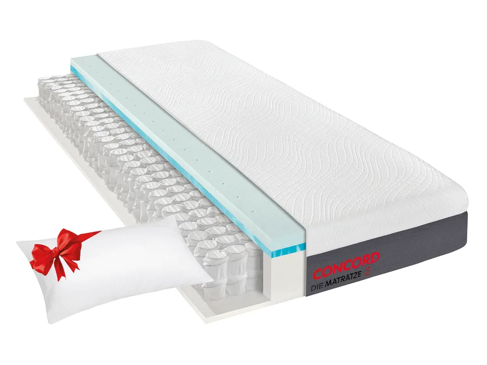 Concord DIE MATRATZE à ressorts ensachés, avec son surmatelas intégré
